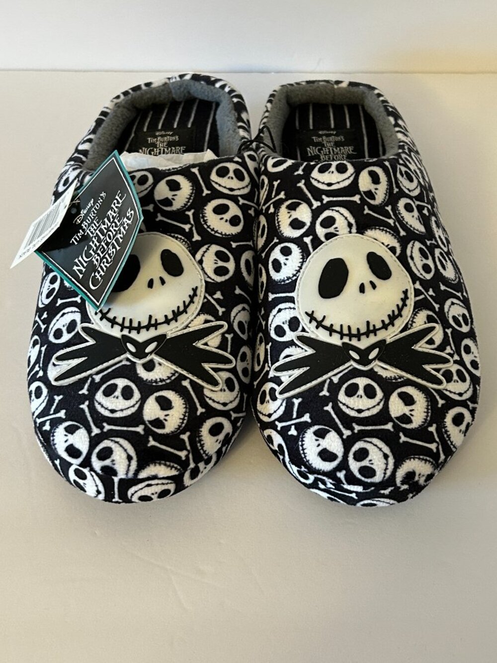 The Nightmare Before Christmas Slippers Jack Skellington Mens L/XL Disney NEW